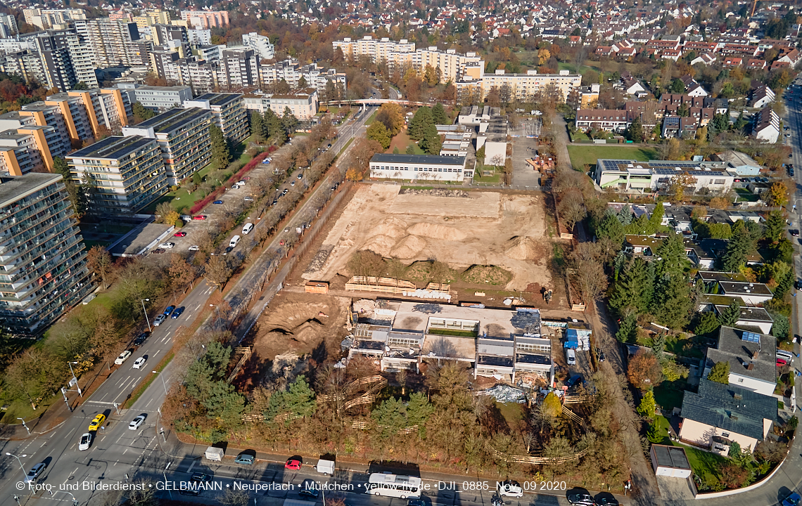 09.11.2020 - Baustelle Grundschule am Karl-Marx-Ring in Neuperlach